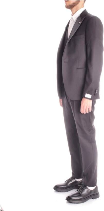 Tagliatore Single Breasted Suits Zwart Heren
