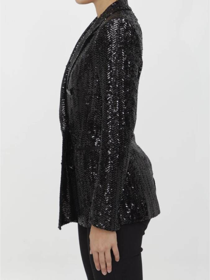 Tagliatore Zwarte Pailletten Parigi Jas Black Dames