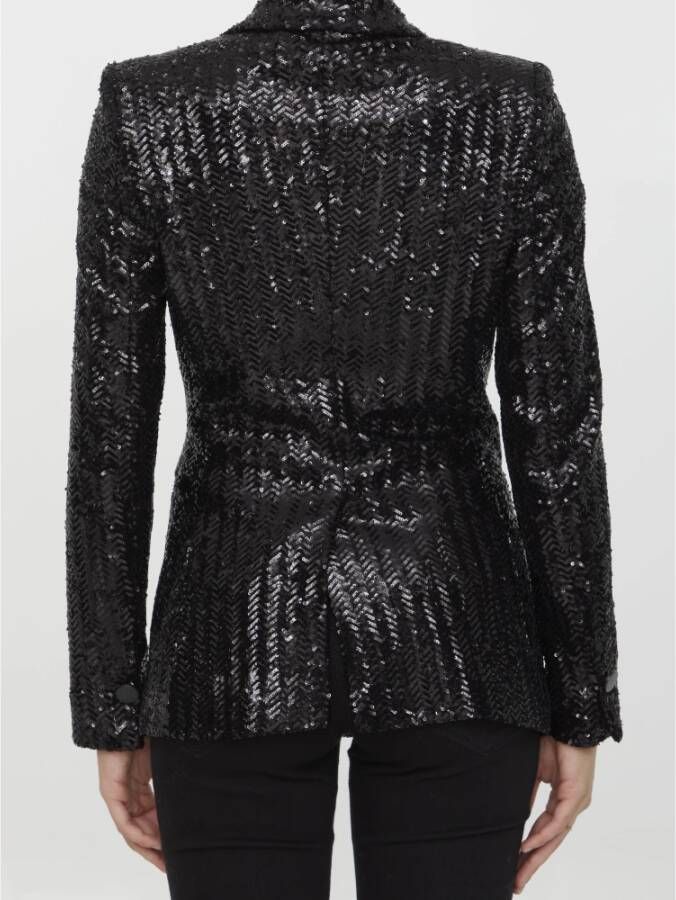 Tagliatore Zwarte Pailletten Parigi Jas Black Dames