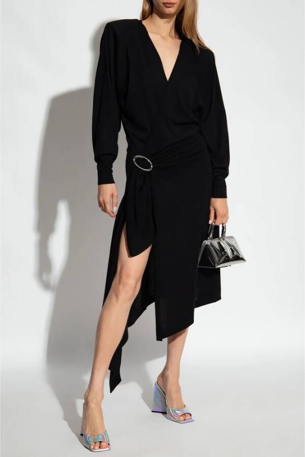 The Attico Atwell wikkeljurk Zwart Dames