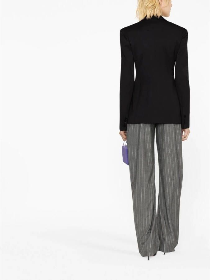 The Attico Brede broek Zwart Dames