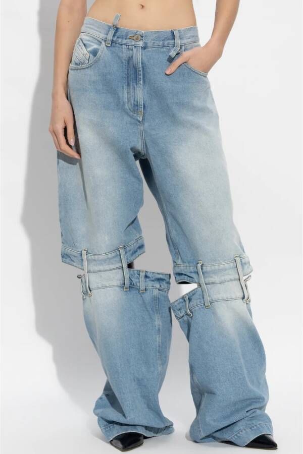 The Attico Jeans met gespleten pijpen Blue Dames