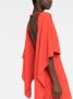 The Attico Rode Gedrapeerde Open Rug Mini Jurk Red Dames - Thumbnail 2