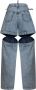 The Attico Ashton Cut-Out Wide-Leg Jeans Blue Dames - Thumbnail 4
