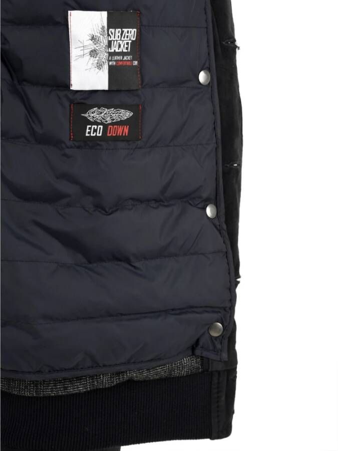 The Jack Leathers Blauwe Long Island Leren Jas Blue Heren