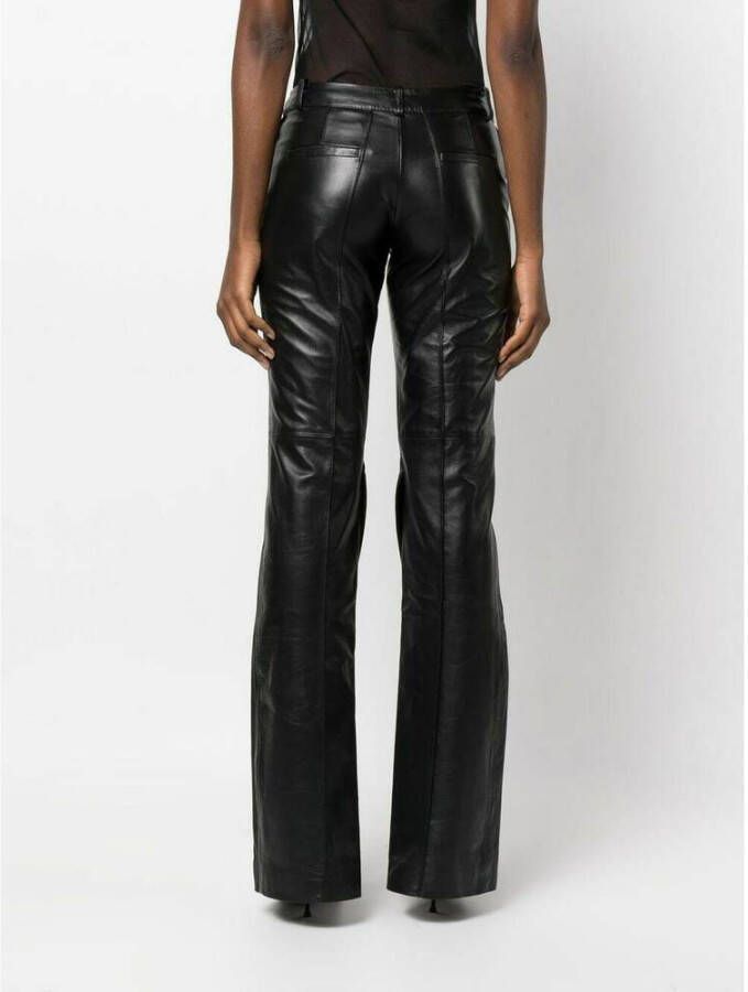 The Mannei Leather Trousers Zwart Dames