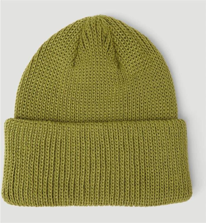 The North Face Gebreide Logo Patch Beanie Hoed Groen Unisex