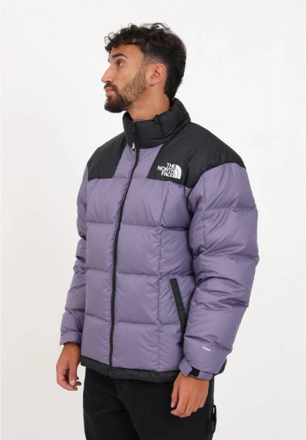 The North Face Heren Zwart en Paars Waterdicht Donsjack Paars Heren