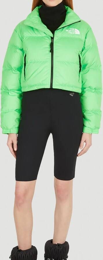 The North Face Nuptse Cropped Padded Jacket Groen Dames