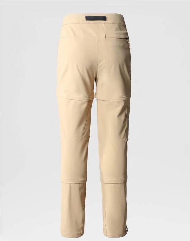 The North Face Leather Trousers Beige Dames
