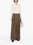 Theory Bruine Wijde Broek Bruin Dames - Thumbnail 2