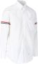 Thom Browne Witte Katoenen Overhemd met Gestreepte Details White Heren - Thumbnail 3