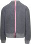 Thom Browne Grijze Wol Fleece Crewneck Sweater met CB RWB Stripe Grijs Heren - Thumbnail 2