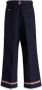 Thom Browne Leather Trousers Blauw Heren - Thumbnail 2