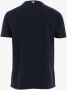 Thom Browne T-shirt met tricolor zak en hoge-lage zoom Blue Heren - Thumbnail 1