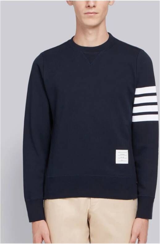 Thom Browne Round-neck Knitwear Blauw Heren