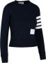 Thom Browne Blauwe Crew Neck Sweatshirt met 4bar Print Blue Dames - Thumbnail 2