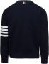 Thom Browne Milano Stitch Crew Neck Pullover Blue Heren - Thumbnail 2
