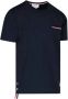 Thom Browne T-shirt met tricolor zak en hoge-lage zoom Blue Heren - Thumbnail 2