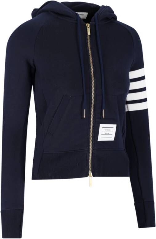 Thom Browne Sweater met rits Blauw Dames