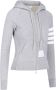 Thom Browne Gestreepte Mouw Katoenen Zip Hoodie Gray Dames - Thumbnail 2