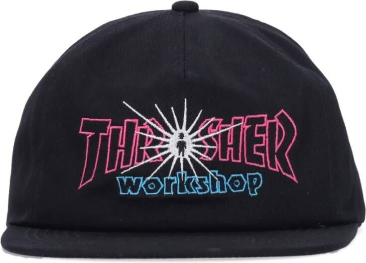 Thrasher Zwarte Nova Snapback Cap Black Heren