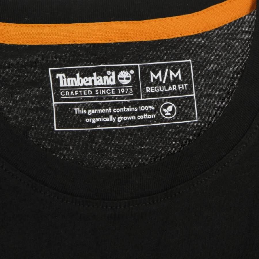 Timberland Stack Logo Tee Lange Mouwen Black Heren