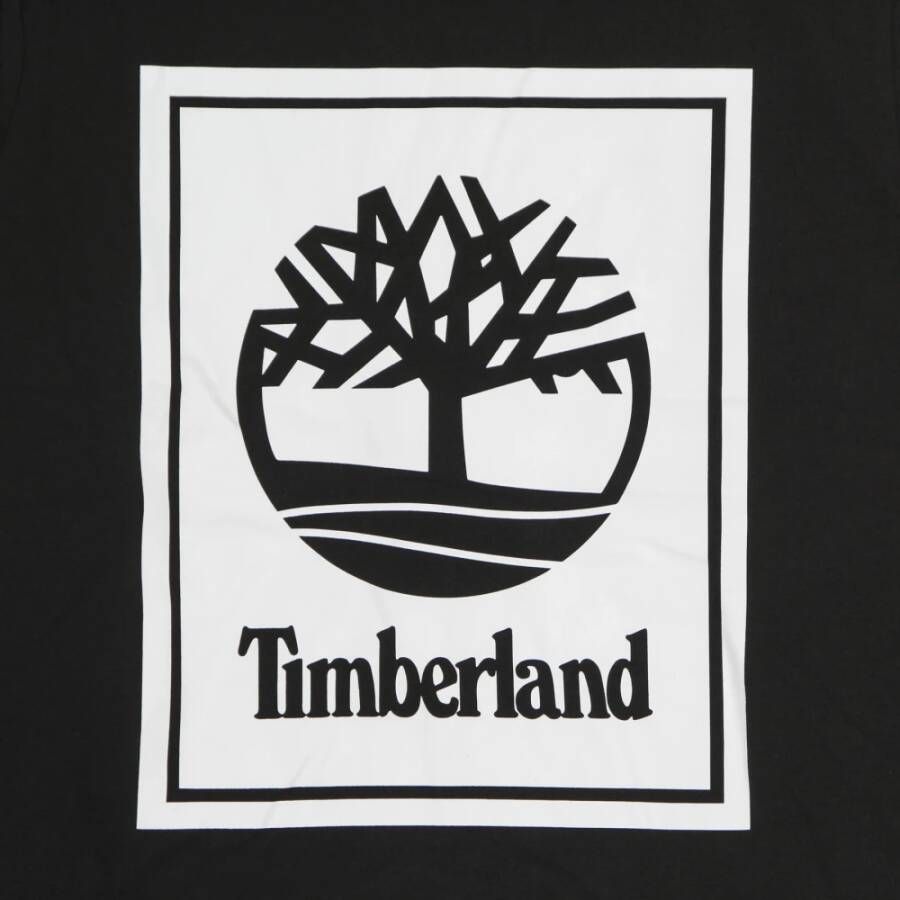 Timberland Stack Logo Tee Lange Mouwen Black Heren