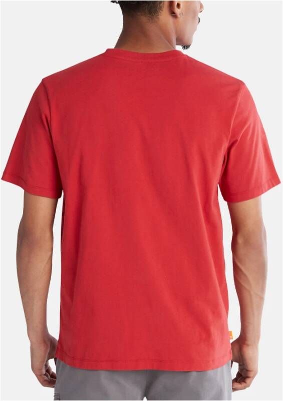 Timberland T-Shirts Rood Heren