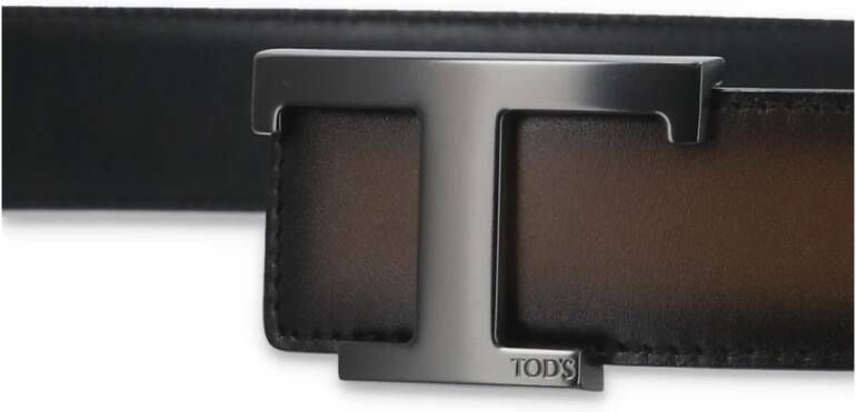 TOD'S Bruin Leren Omkeerbare Riem voor Heren Bruin Heren