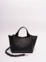 TOD'S Mini Leren Tas met Dubbel Handvat en `T` Hanger Zwart Dames - Thumbnail 2