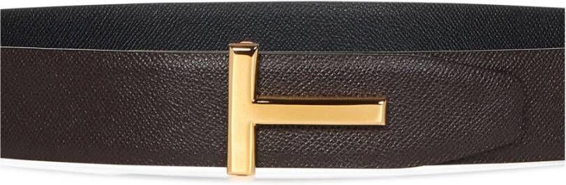 Tom Ford Bruin Omkeerbare Leren Riem Bruin Heren