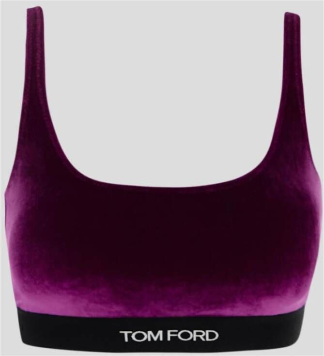 Tom Ford Velvet Logo Bralette Paars Dames