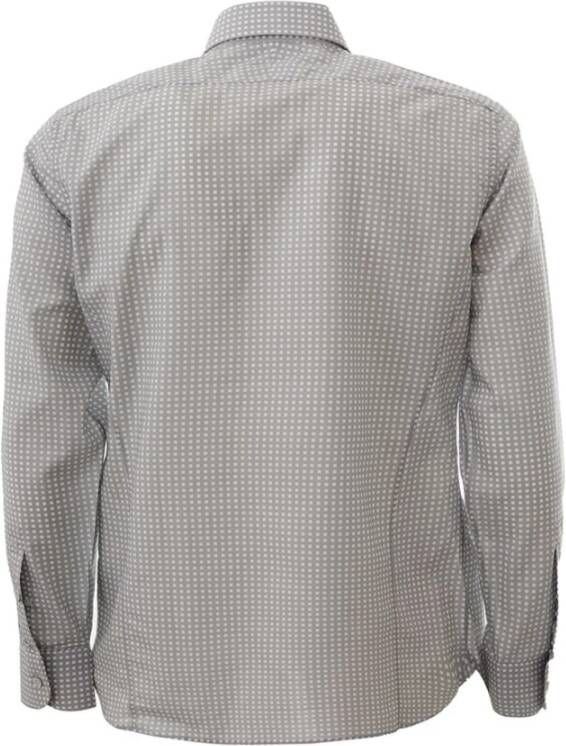 Tom Ford Regular Fit Overhemd met Microprint Grijs Heren