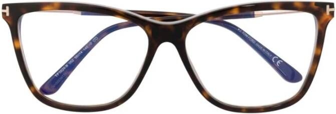 Tom Ford Ft5824B 052 Clip Optical Frame Bruin Dames