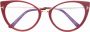 Tom Ford Roze Metalen Kattenoog Bril Ft5815B 074 Rood Dames - Thumbnail 2