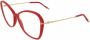 Tom Ford Oversized Vlinder Blauwlichtfilter Bril Rood Dames - Thumbnail 2