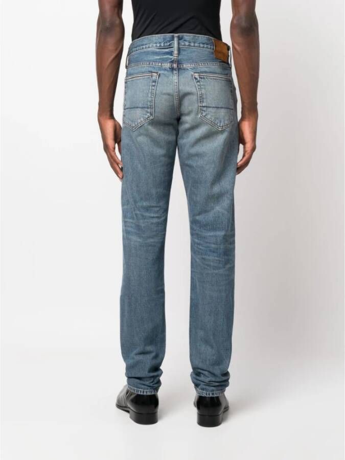 Tom Ford Blauwe Straight Jeans voor Heren Blauw Heren