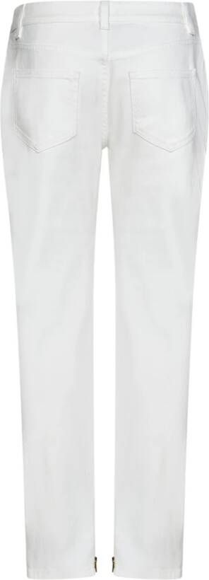 Tom Ford Witte Skinny-Fit Jeans met Gouden Ritsen Wit Dames