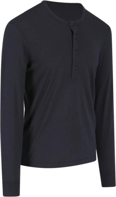 Tom Ford Elegante Heren T-shirt met Lange Mouwen Zwart Heren