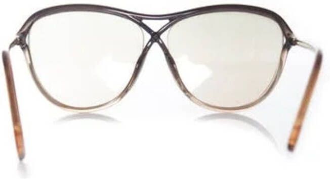 Tom Ford Pre-owned Pre-eigenaarplasticsunglasses Bruin Dames