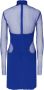 Tom Ford Kobaltblauwe Illusie Mesh Panel Minijurk Blauw Dames - Thumbnail 2