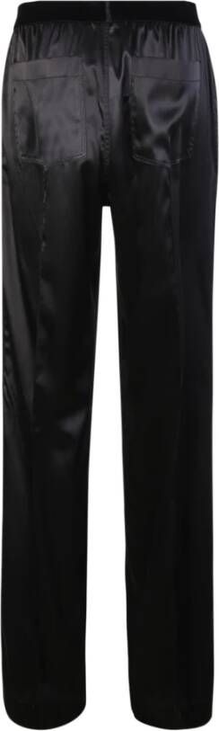 Tom Ford Elegante Zwarte Zijden Broek Zwart Dames