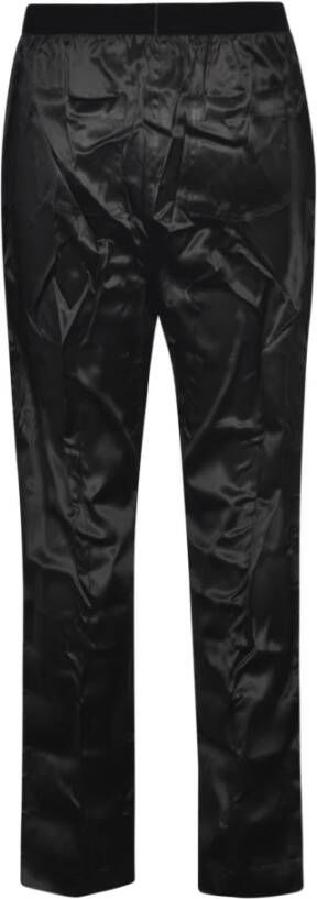 Tom Ford Zwarte Zijden Logo-Tailleband Pyjamabroek Zwart Heren