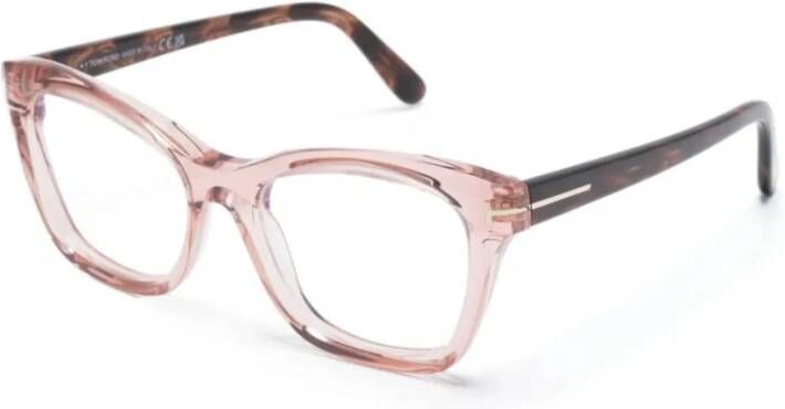 Tom Ford Vintage-geïnspireerd Acetaat Montuur Pink Dames