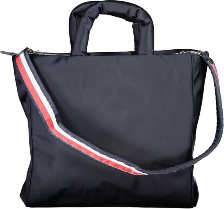 Tommy Hilfiger Blauwe Polyester Handtas met Contrasterende Details Blauw Dames