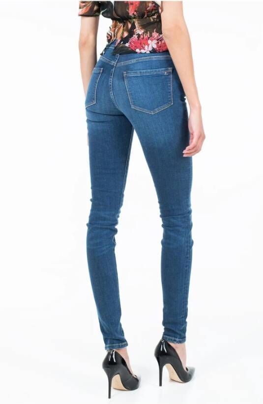 Tommy Hilfiger Blue Cotton Jeans & Pant Blauw Dames