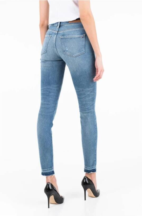 Tommy Hilfiger Blue Cotton Jeans & Pant Blauw Dames