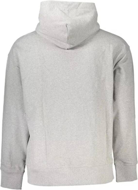 Tommy Hilfiger Grijze katoenen hoodie met logo Grijs Heren