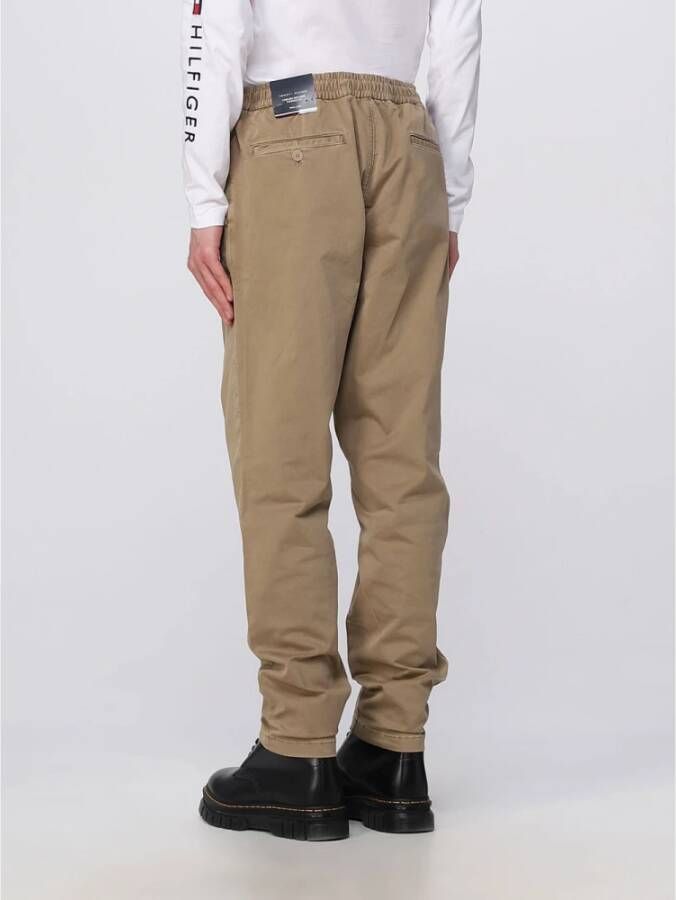 Tommy Hilfiger Leather Trousers Beige Heren